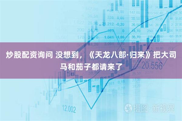 炒股配资询问 没想到，《天龙八部·归来》把大司马和茄子都请来了
